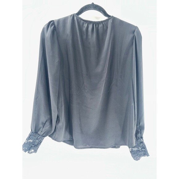 Women's Robertson & Rodeo Moonlight Lace Long Sleeve Satin Blouse Size M - Picture 7 of 8